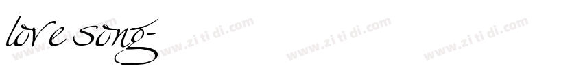 love song字体转换